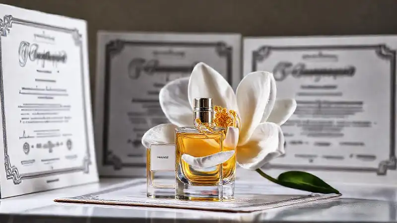Fotografía profesional de un perfume elegante
